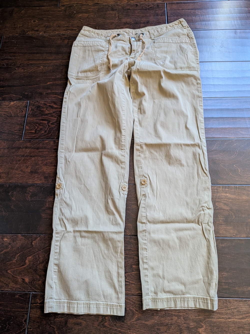 The North Face Women's Khaki Drawstring Chino Pants Size 10